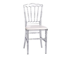 Chaise napoléon transparente assise blanche